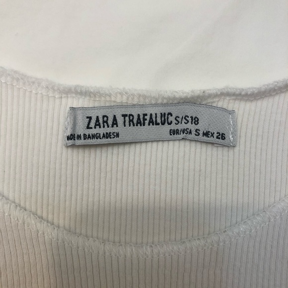 white raw hem zara crop top - Picture 3 of 3